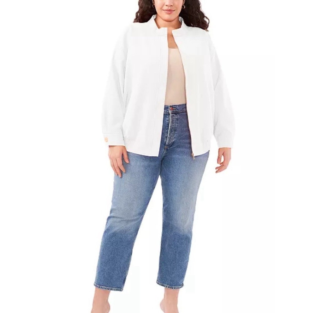 VINCE CAMUTO‎ Soho Stretch Twill Banded Collar LongSleeve Zip Bomber Jacket 2x - Picture 3 of 13